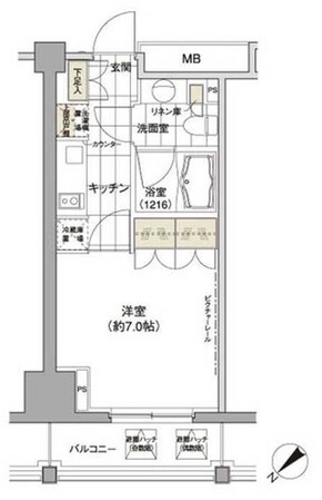 パークハビオ渋谷の物件間取画像